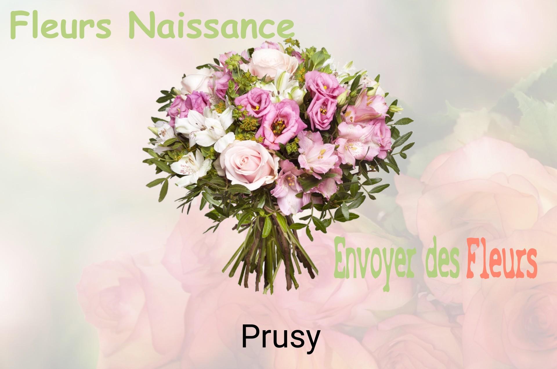 Bouquet de fleurs de naissance livré à Prusy